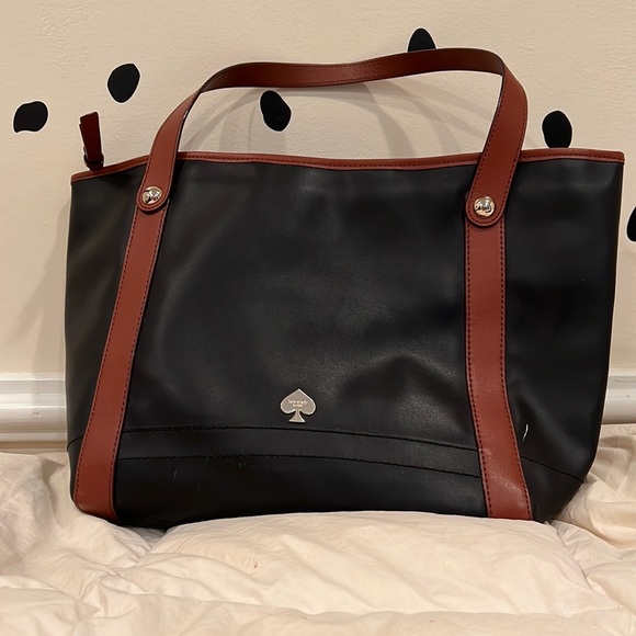 kate spade black and brown tote - Picture 1 of 3